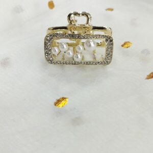 Pearl Rectangular Hair Claw Clip