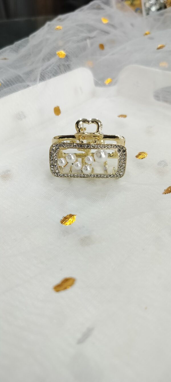 Pearl Rectangular Hair Claw Clip