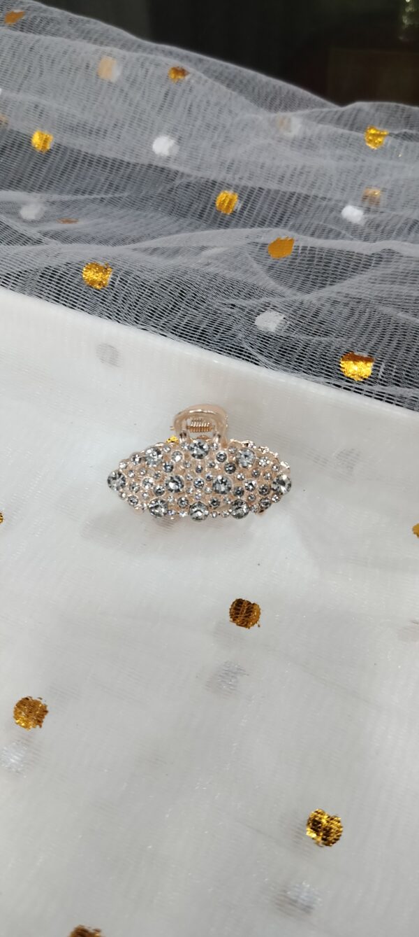 Silver Sparkle Rhinestone Hair Claw Clio