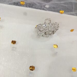 Classic Silver Crystal Sparkle Hair Clutcher