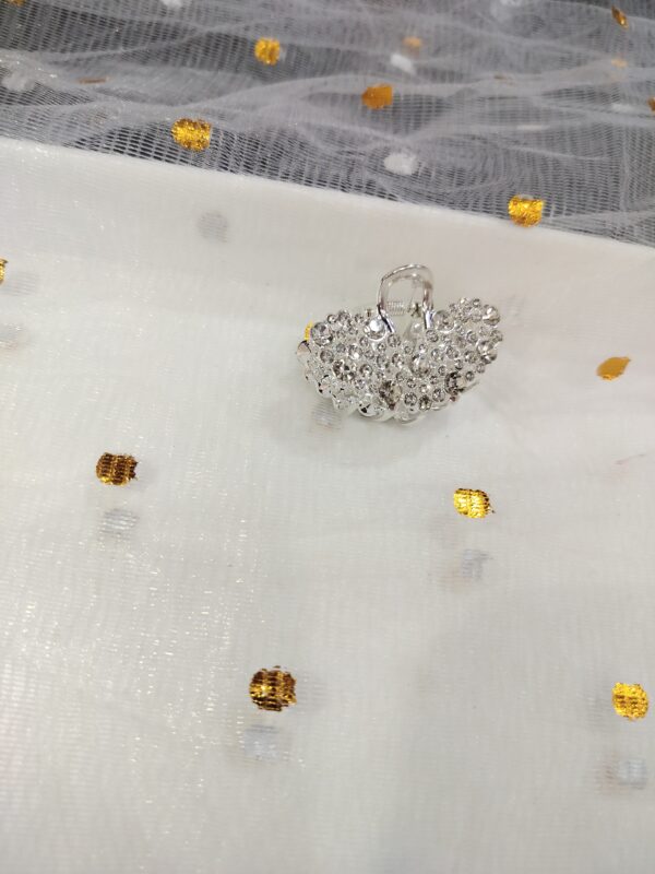 Classic Silver Crystal Sparkle Hair Clutcher