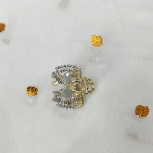 Elegant Bow Diamond Cut Hair Clutcher