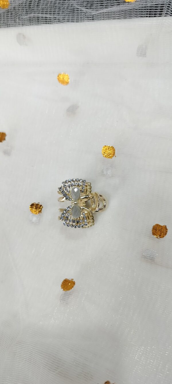 Elegant Bow Diamond Cut Hair Clutcher