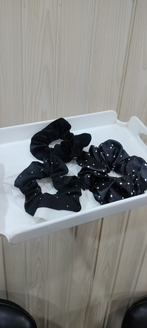 Elegant Starry Black Scrunchie